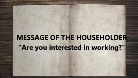 Message of the Householder