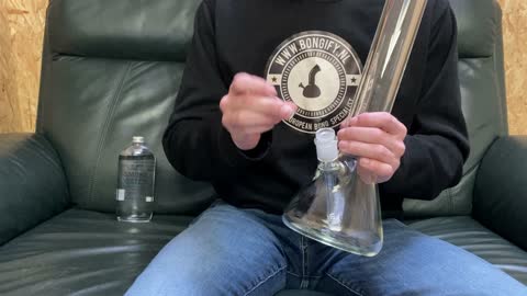 'Black Leaf' Flask Bong 9mm 251805