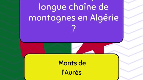 Quiz sur l'Algérie
