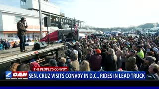 Sen. Cruz visits The People's Convoy in D.C., rides in lead truck