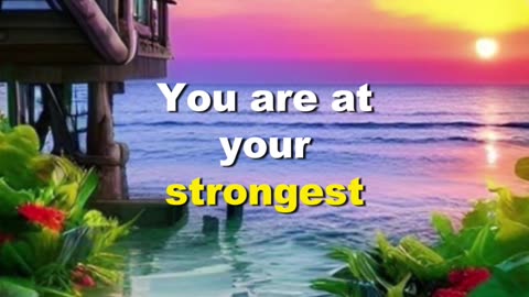 You are at your strongest when you are calm