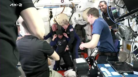 Welcome aboard the @Space_Station #Ax2 crew!