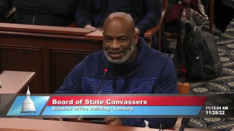 Arthur Woodson MI State Board of Canvasser Testimony