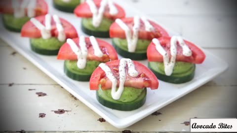 Avocado Basil Cucumber Bites