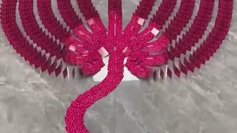 A new work is here, built from more than 10,000 dominoes