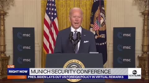 Biden “Addresses ”Munich Security Conference