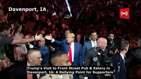 Donald Trump stops by the Front Street Pub & Eatery in Davenport, Iowa