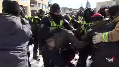 An Ottawa Police Officer Beats and Knee Thrusts a Wounded Veteran to the Ground