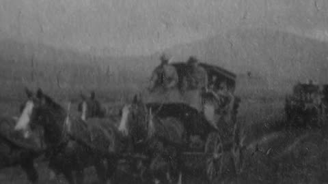 Tourists Going Round Yellowstone Park (1899 Original Black & White Film)