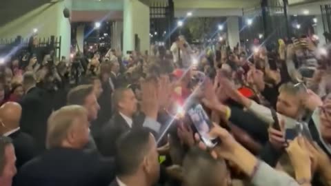 Screaming Fans Greet Trump At The Palmetto Bowl In South Carolina - Chanting USA! USA!