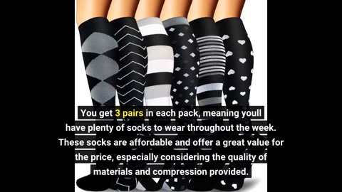 Buyer Comments: CHARMKING Compression Socks for Women & Men Circulation (3 Pairs) 15-20 mmHg is...