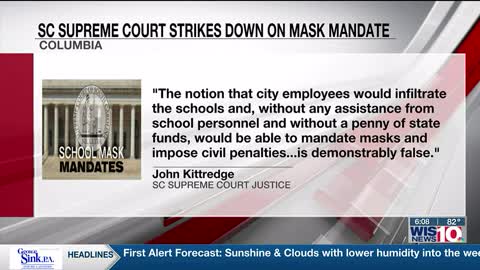 SC Supreme Court says Columbia mask mandate violates the law (September 2021)