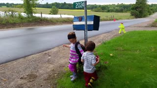 Caring Big Sister Gives Baby Brother Advice For First Day Of School