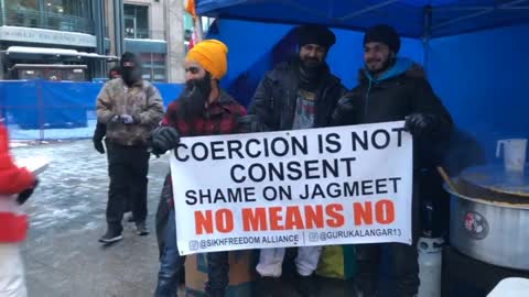 Sikhs feeding the people in the Freedom Convoy 2022 Ottawa