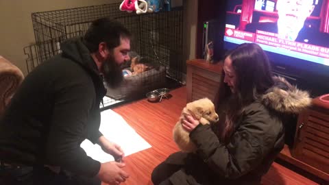Mom and Stepdad Surprise Daughter with Her First Puppy