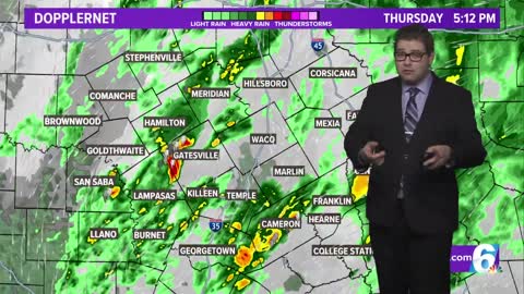 Heavy Rain and Thunderstorms Throughout the Holiday Weekend With Warmer Temperatures Central Texas