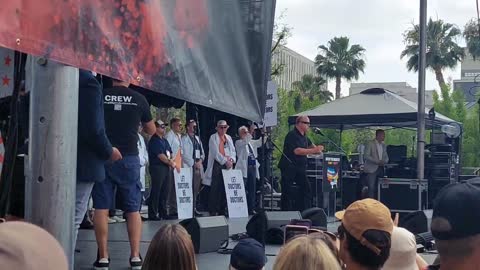 Dr Pierre Kory speaking at the Defeat the Mandates Protest