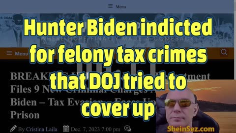 Hunter Biden indicted for felony tax crimes that DOJ tried to cover up-SheinSez 375