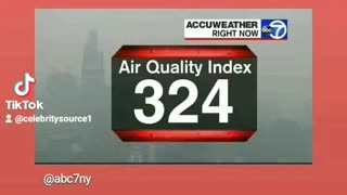 Looks index of smog over air quality alert