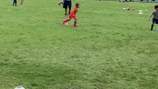 Her first soccer game