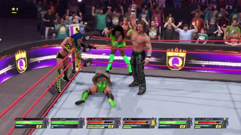 WWE 2k22_ Liv_ Sasha Banks _ Naomi vs Miz_ Tomasso Ciampa _ John Morrison _intergender _wrestling