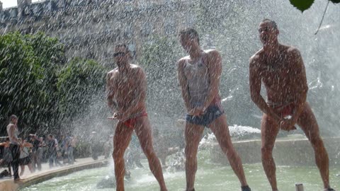 Paris Gay LGBTQIAS + Pride Playing in the Fountain 2013