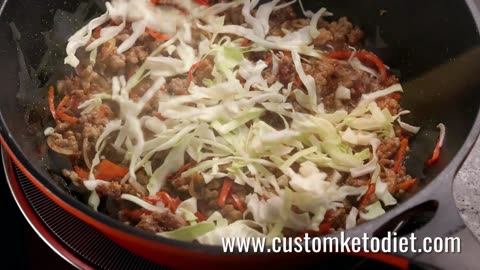 Keto Chili Black Bean Pork Cabbage Stir-Fry