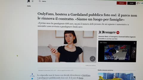 I Media Italiani promuovono il sito ONLYFANS per normalizzare la Prostituzione Digitale...sempre detto che in Europa e in Svizzera la prostituzione è legale e tassata e che è un lavoro adatto alle donne italiane in cerca di lavoro all'estero