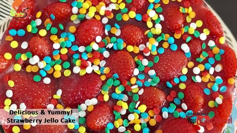 Strawberry Jello Cake | Strawberry| Jelly | #cake | #dessert | #yummy
