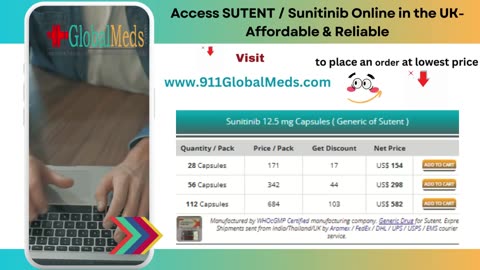 Access SUTENT / Sunitinib Online in the UK- Affordable & Reliable