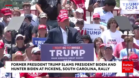Trump Reads Alleged Message Between Hunter Biden & Chinese Business Contact At Pickens, SC, Rally