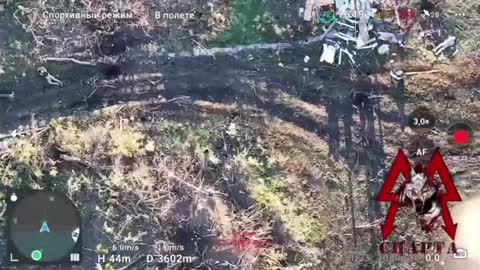Ukrainian Soldier seeking Cover is Hit with a Drones Explosive Payload
