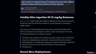 POISONED WATERS- ROTENONE DUMPED INTO WATER AROUND THE WORLD (PARKINSON'S ASSOCIATED DEADLY POISON)