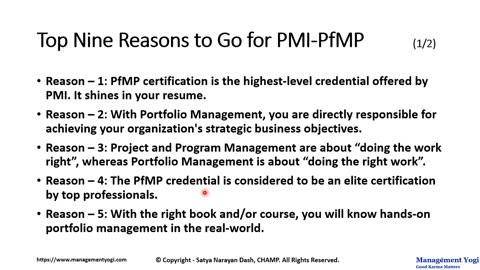 MANAGEMENT YOGI: PfMP Exam Prep: Top 9 Reasons to Go for PfMP Certification