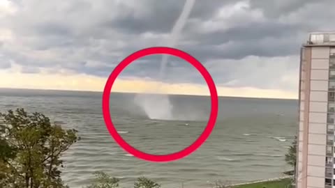 By William Barker - Waterspout Towers Above Lake Erie Near Cleveland
