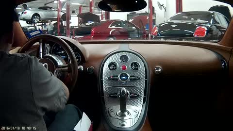 Test driving a Bugatti