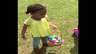 Adorable Toddlers Compete for Most Easter Eggs Found