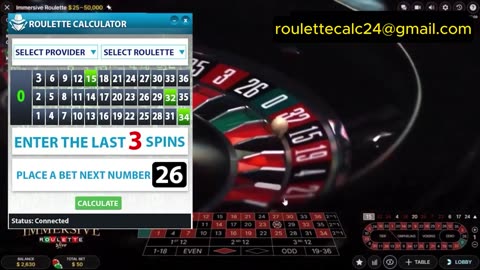 ROULETTE SOFTWARE ( WIN RATE 100% )