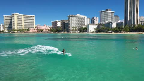 Surfing at sea