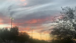 Cloud Formation over Phoenix Arizona in the Evening Hours Winter Time