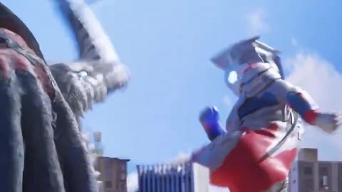Handsome Ultraman battle scene