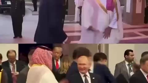 Compare how the Crown Prince of Saudi Arabia welcomes Biden and Putin.