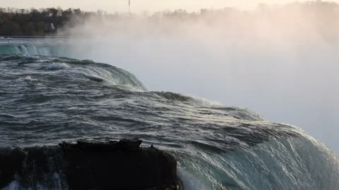 The Naigara Fall In A Close-up Video