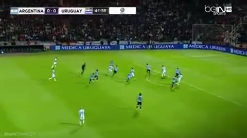 Leo Messi against Uruguay