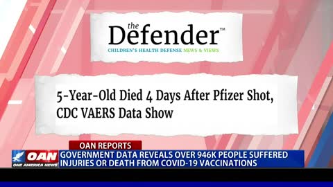 946,000+ COVID Vaccines Side Effects, Injuries and Deaths - Real OAN News