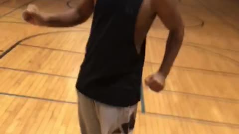 Dancer hitting the woah and free-styling