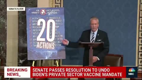 Senate passes resolution to repeal Biden's vaccine mandate for private businesses.