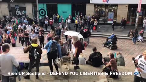 Glasgow Freedom Rally 18th Sept 2021. Scotland. No to Vaccine Passports