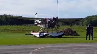 Cessna 185 Helicopter salvage.