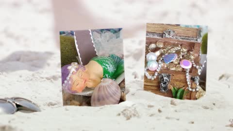 Adorable Sleeping Baby Mermaid With Her Mermaid Sea Chest